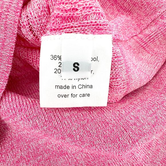 RACHEL COMEY Amares Crinkle Knit Top Sweater in Pink Marled S - Picture 7 of 12